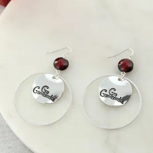 South Carolina Slogan Disc Earrings