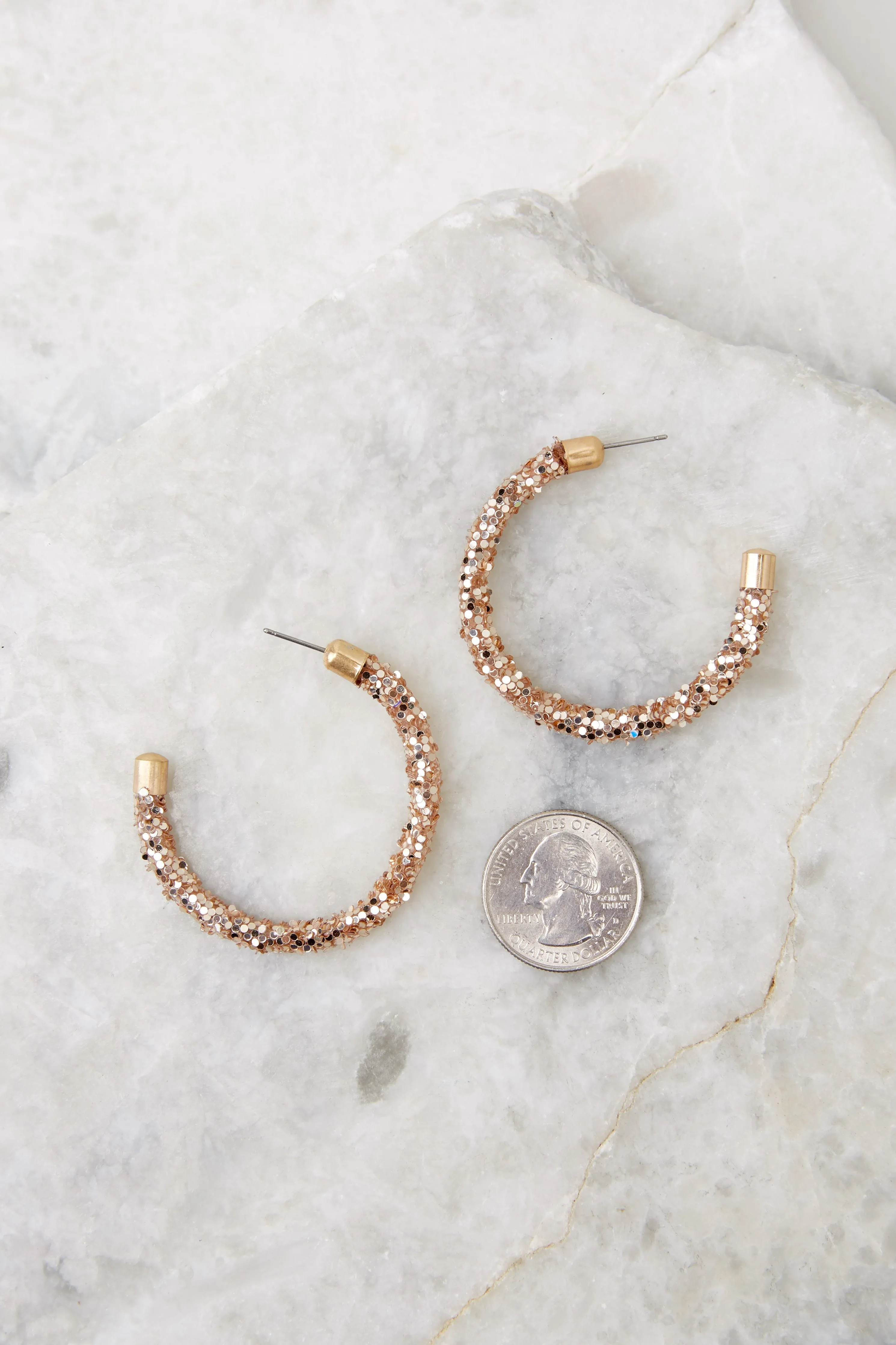 Sparkle And Shine Gold Hoop Earrings