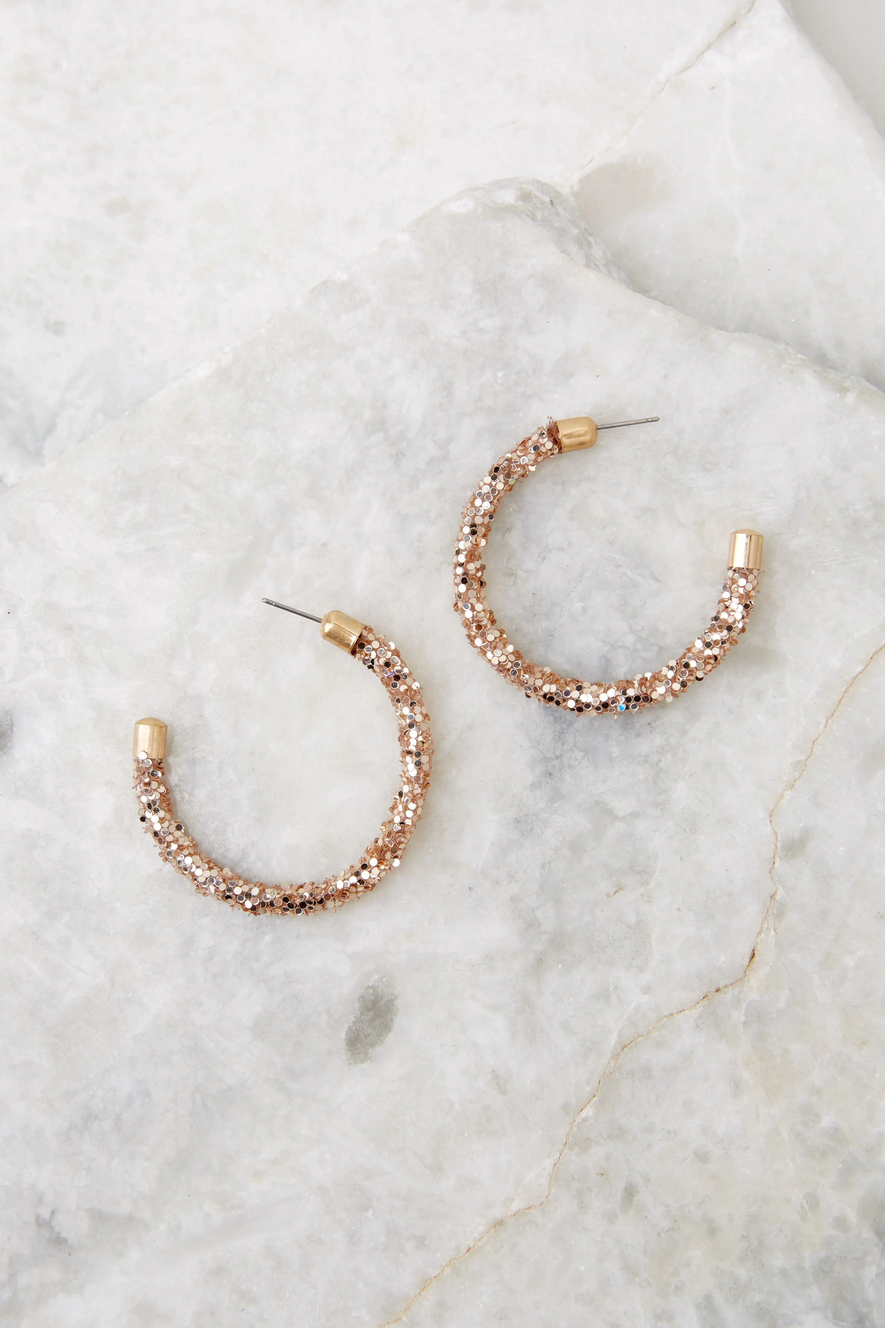 Sparkle And Shine Gold Hoop Earrings