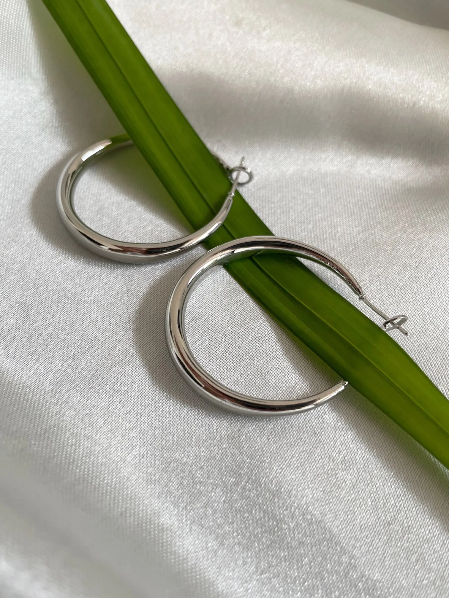 Sterling Silver Chunky Hoops