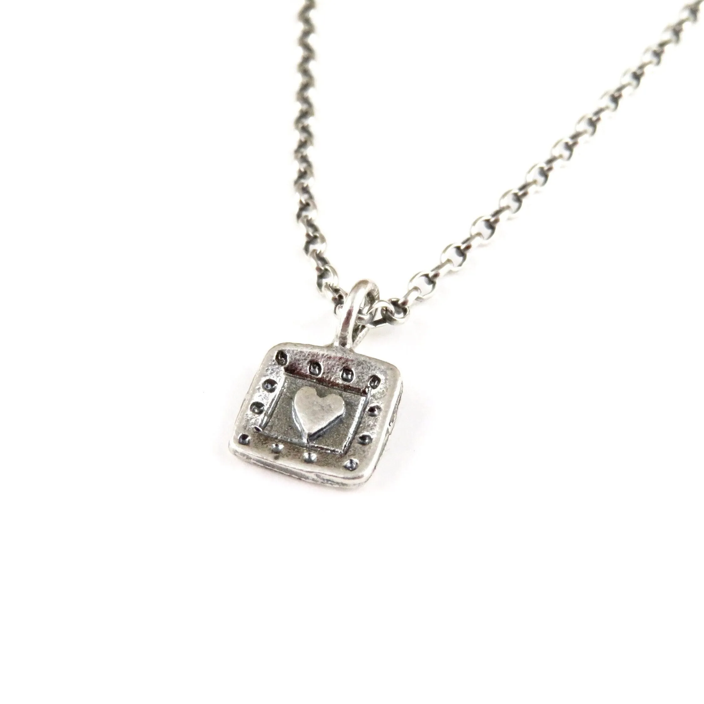 Sweet Imprint Heart Necklace