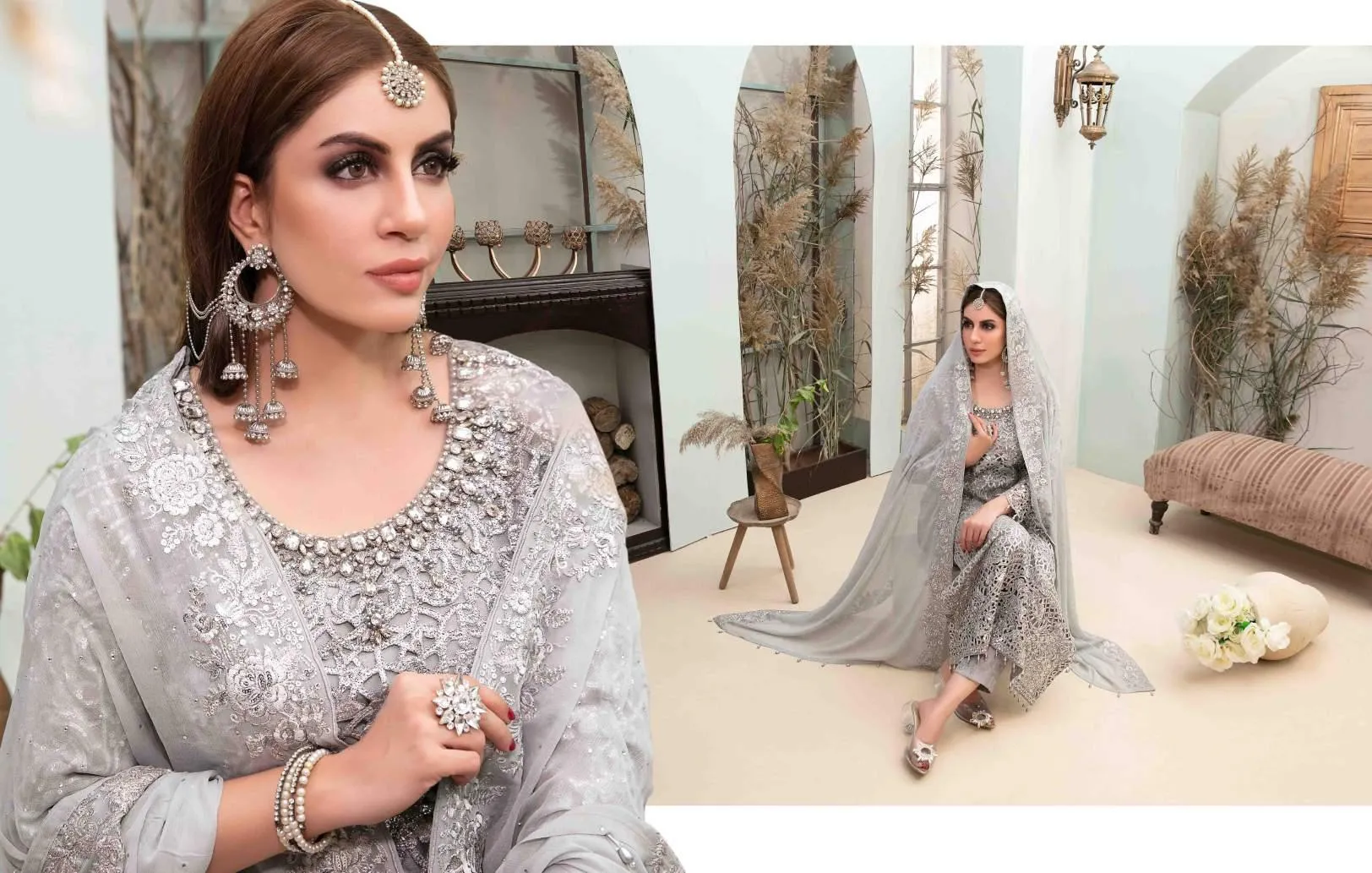 Tawakkal Tiara Embroidered Chiffon Collection – D-5976