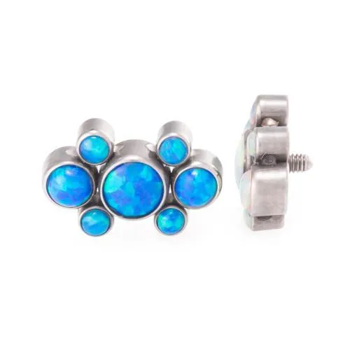 Tilum 14g-12g Internally Threaded Opal Galaxy Cluster Top - Price Per 1