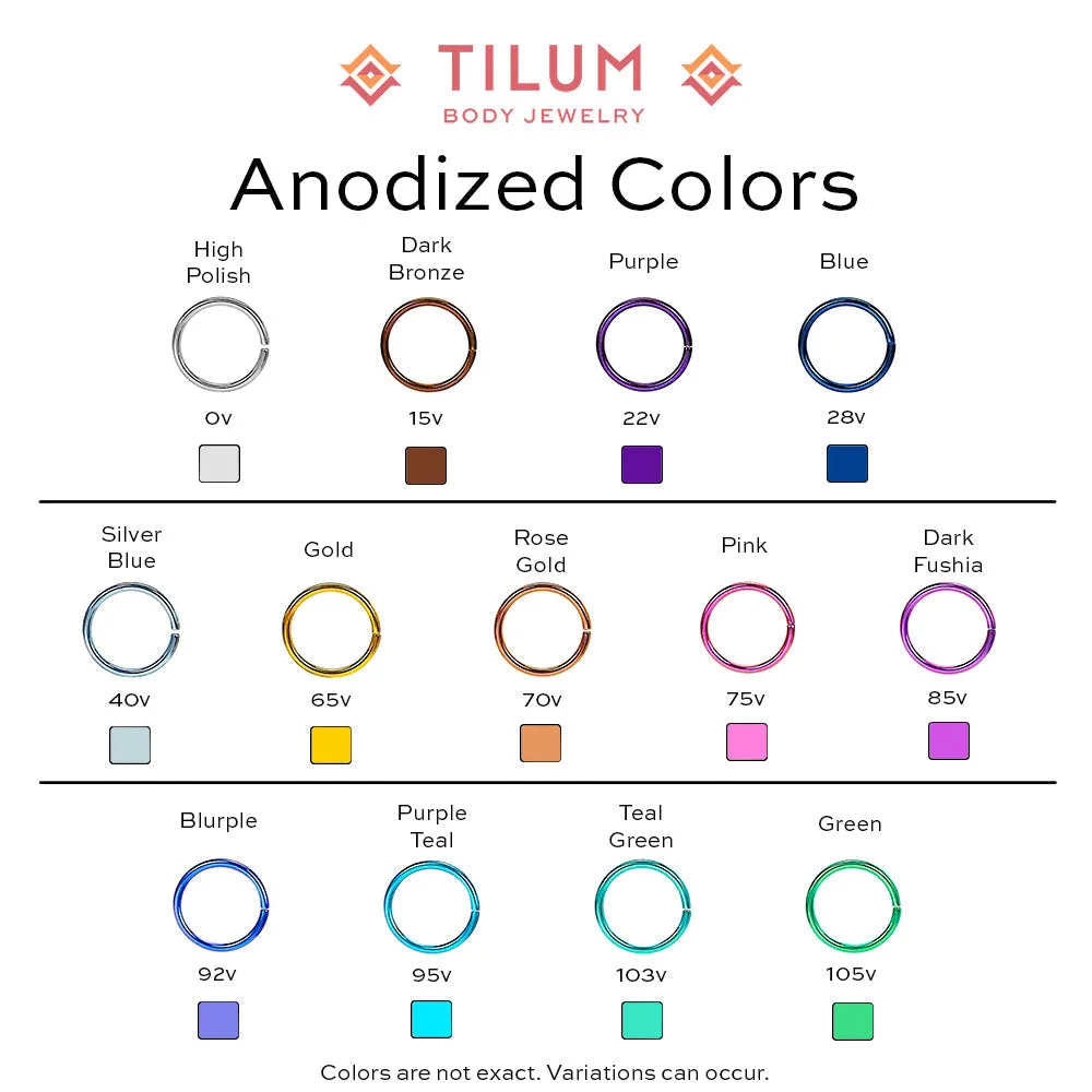 Tilum 14g-12g Internally Threaded Opal Galaxy Cluster Top - Price Per 1