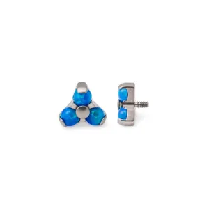 Tilum 18g-16g Internally Threaded Titanium Opal Trinity Top - Small - Price Per 1