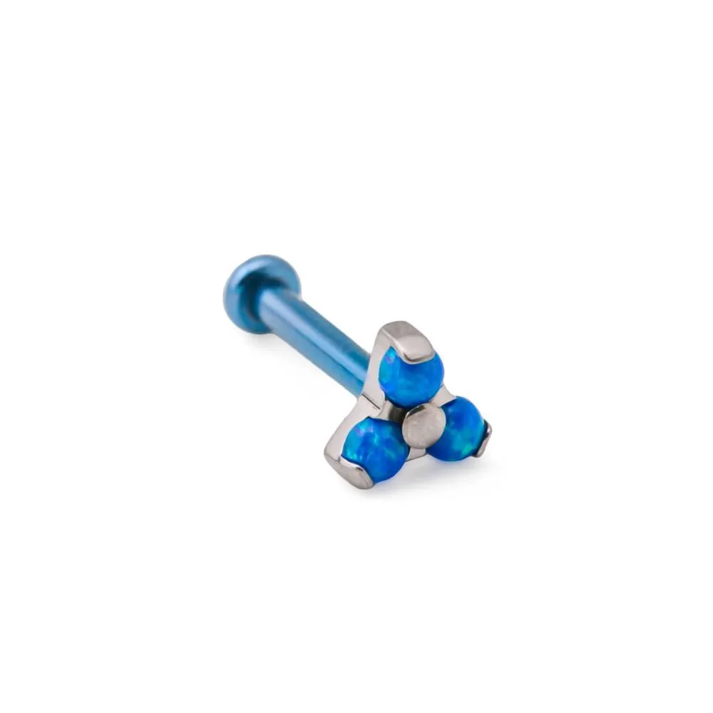 Tilum 18g-16g Internally Threaded Titanium Opal Trinity Top - Small - Price Per 1