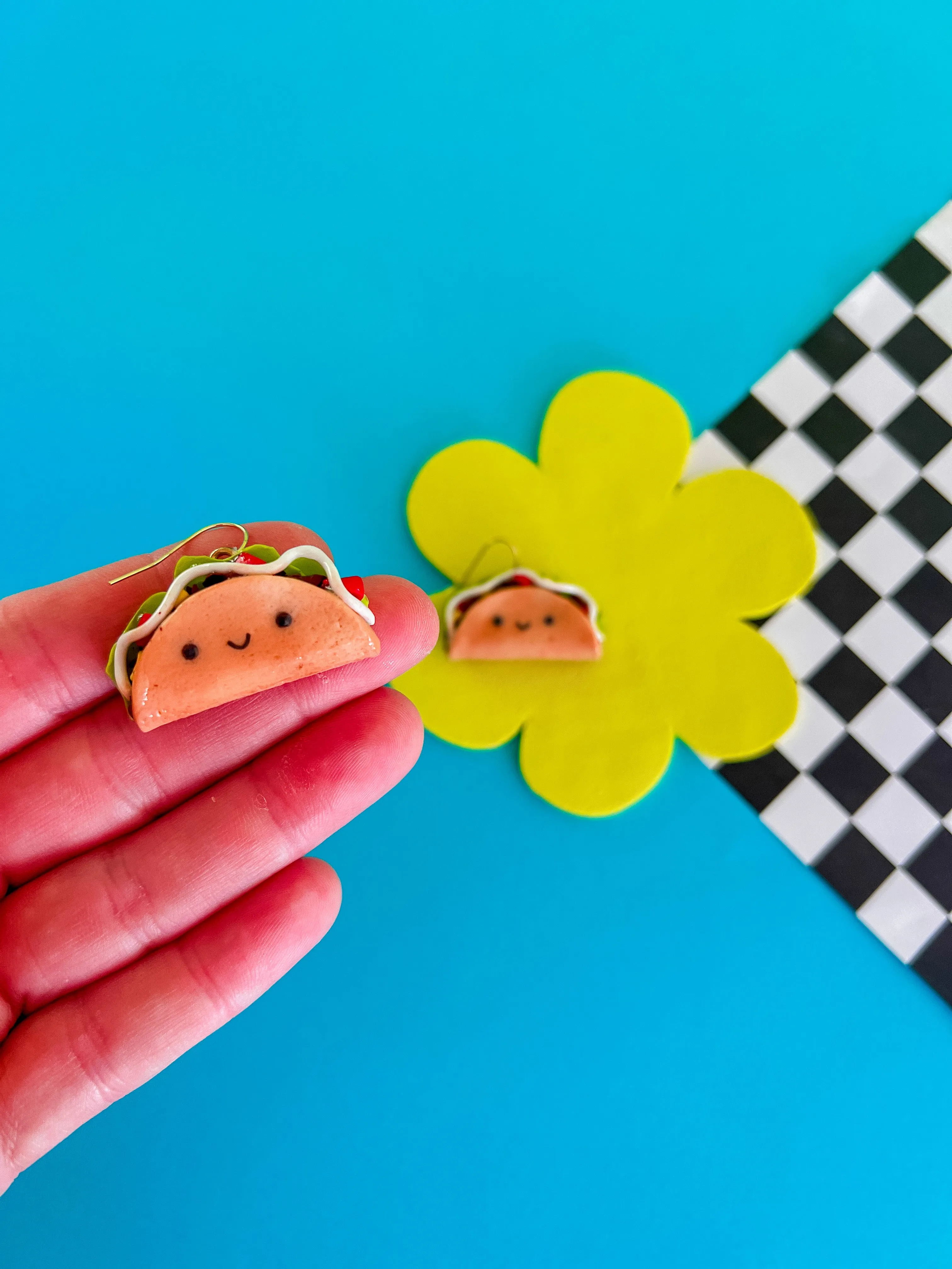 Tina Taco Earrings - Clay Earrings