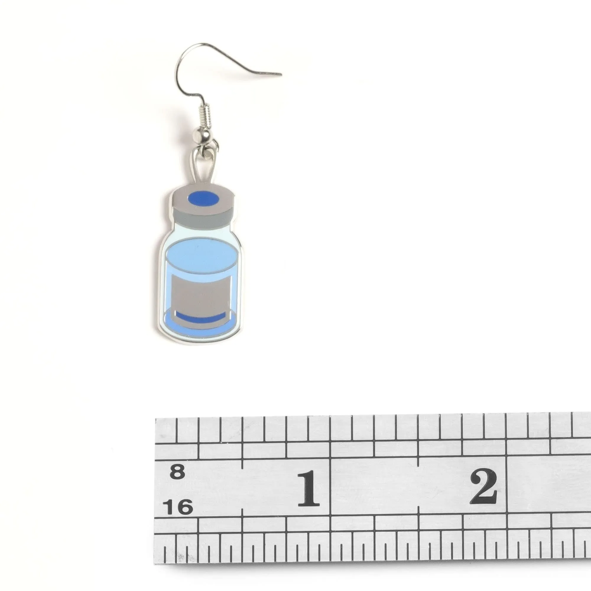 Vaccine Syringe and Vial (mixed set) Drop Earrings