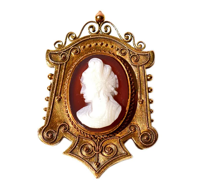 Victorian Hardstone Cameo Demi-Parure