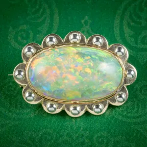 Vintage Natural Opal Brooch 15ct Opal Circa 1930 Boxed