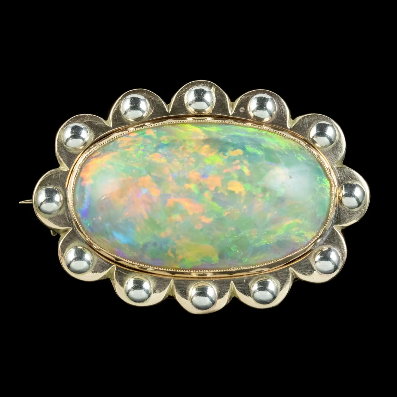 Vintage Natural Opal Brooch 15ct Opal Circa 1930 Boxed