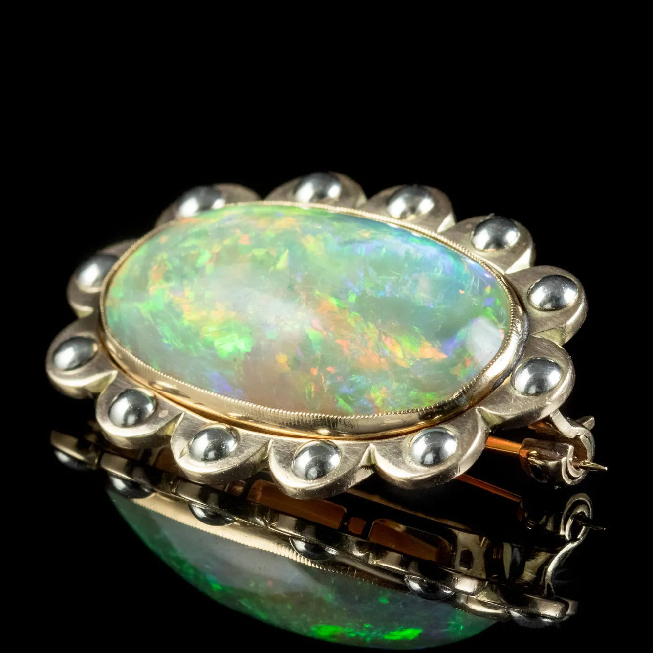 Vintage Natural Opal Brooch 15ct Opal Circa 1930 Boxed