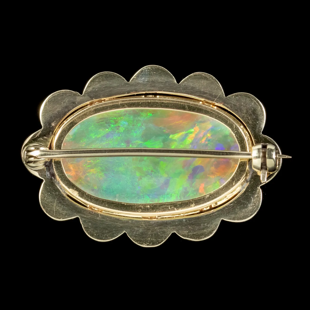 Vintage Natural Opal Brooch 15ct Opal Circa 1930 Boxed