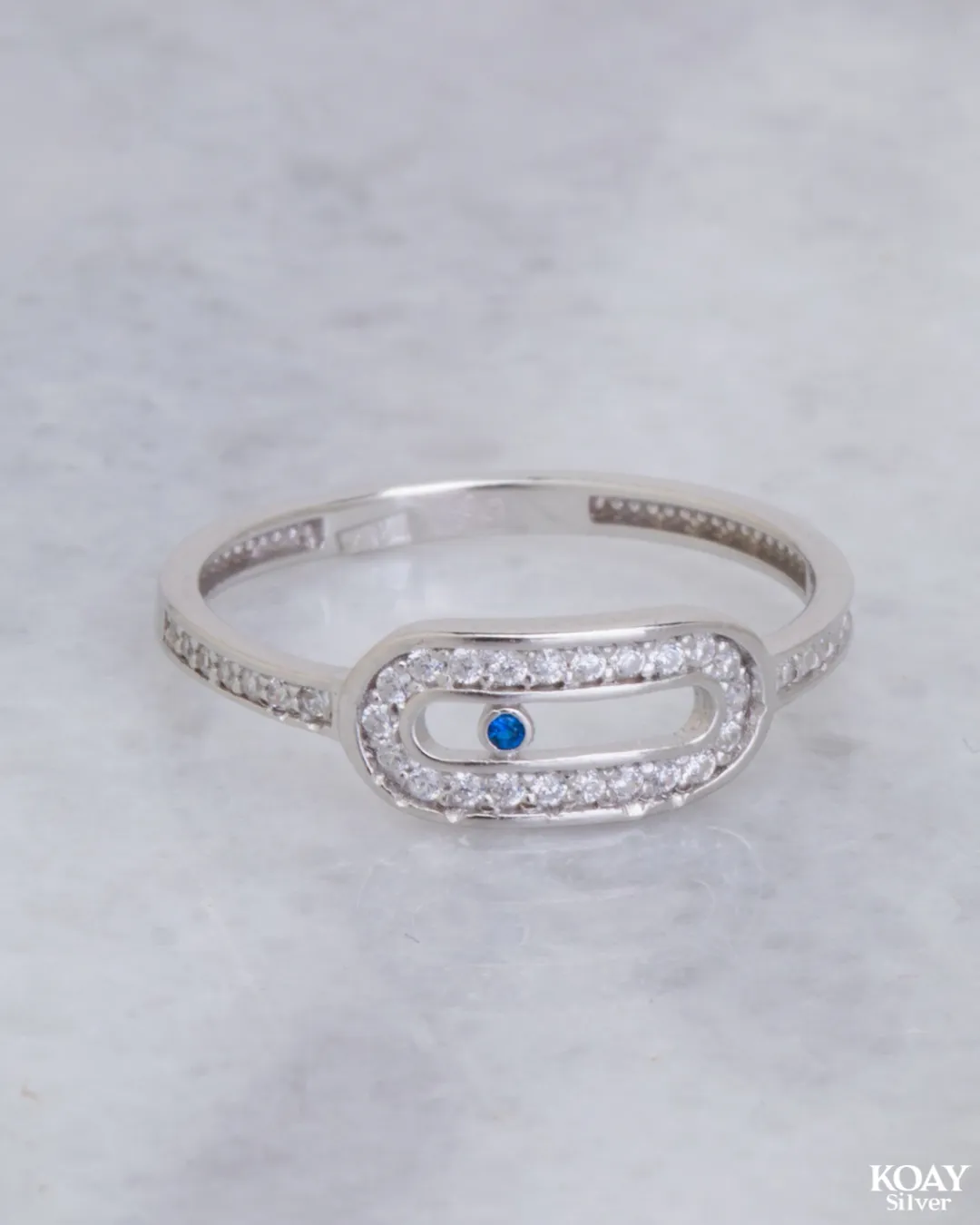 Zircon (103) Blue Ring